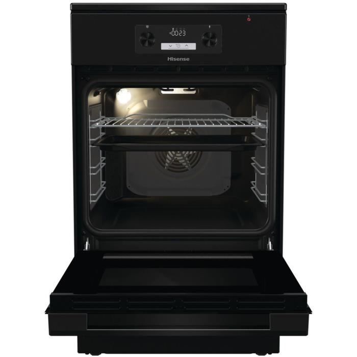 Cuisiniere induction 50 cm HISENSE HEI5C61BPG - 4 foyers induction avec ConnectZone - four chaleur pulsée 70 L - classe A