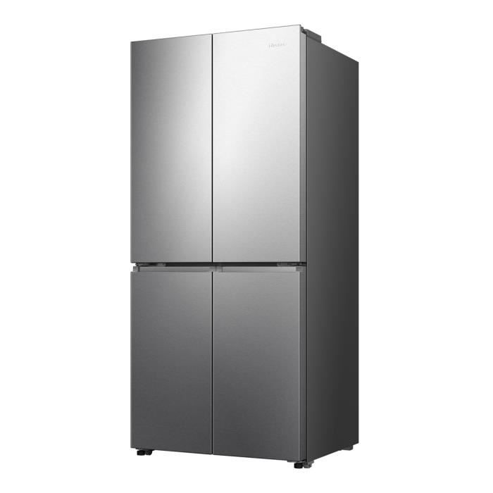 Réfrigérateur américain HISENSE - RQ5P470SEIE - 4 portes - Classe énergétique E - 84,2 x 74,4 x 188,5 cm - Inox