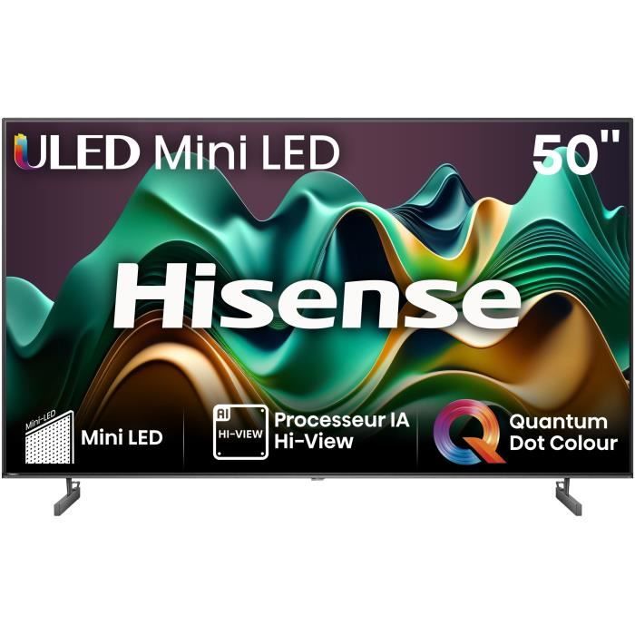 HISENSE 50U6NQ - TV ULED 50 (126 cm) -  MiniLED - Bords ultra fins - 4K UHD (3840x2160) - Dolby Vision - Smart TV - 3xHDMI