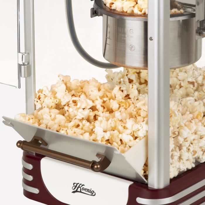 Machine a popcorn - HKoeNIG - Design retro - Capacité 50g - Lumiere intérieure