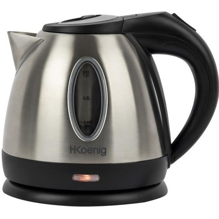 Bouilloire électrique H.KoeNIG BO12 - 1,2 L - Inox