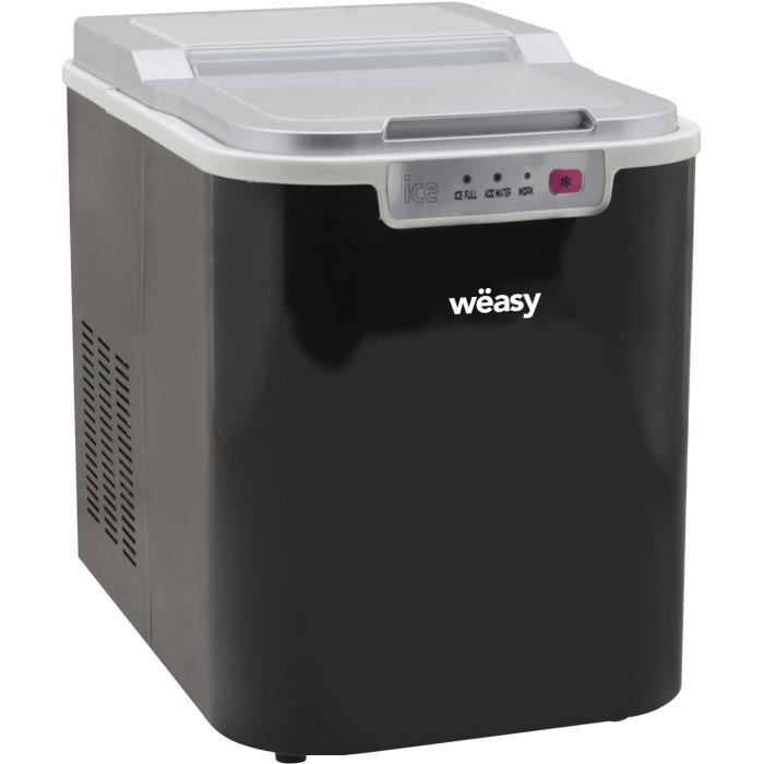 Machine a glaçons - WEASY KW12 - Jusqu'a 12 kg de glaçons par jour - 7 a 12min de production - Noir - 120W