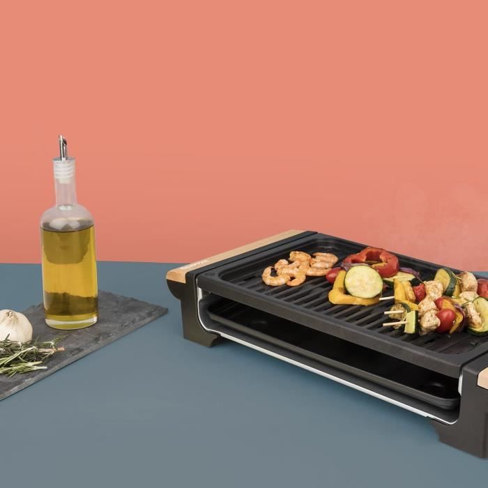 Grill électrique 2 en 1 et Pierre a cuire - 8 personnes - H.KoeNIG RP320 - 1300 W