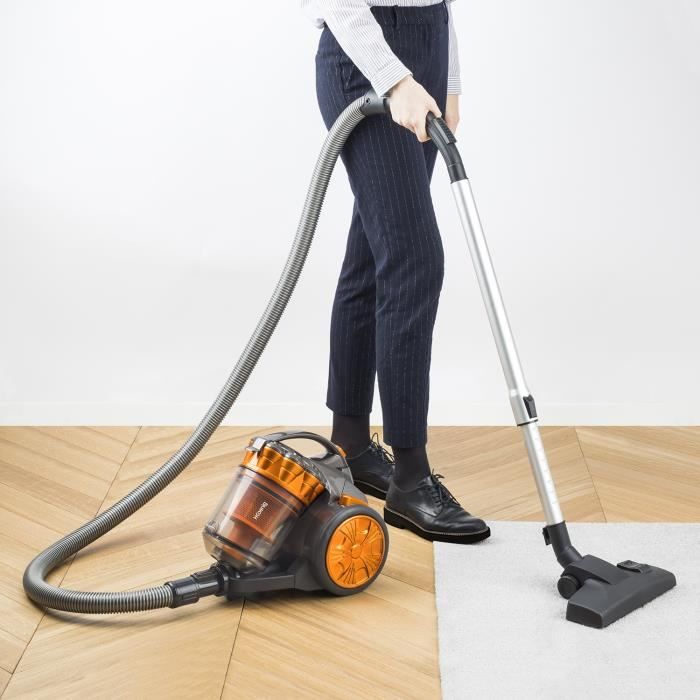 Aspirateur multicyclonique sans sac HKoeNIG Compact + - Tube télescopique en aluminium - Classe A