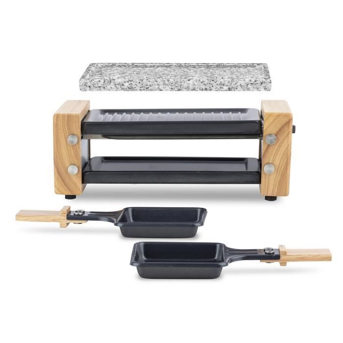 Raclette et pierre a cuire 2 personnes - HKoeNIG - Design bois