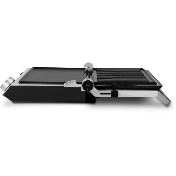 HKoeNIG GR70 Grill, barbecue, plancha et panini - 30x25cm - Thermostat ajustable - 2000W - Ouverture 180° - Revetement anti-adhésif