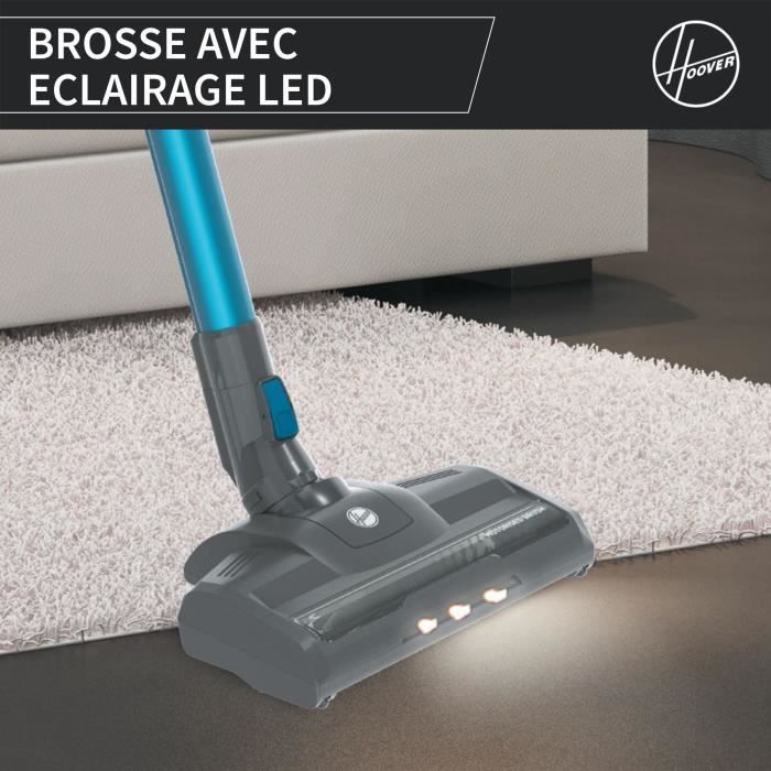 Aspirateur Balai sans fil multifonction - HOOVER - HF122UH - Autonomie : 40min - 0,9 L - Eclairage LED