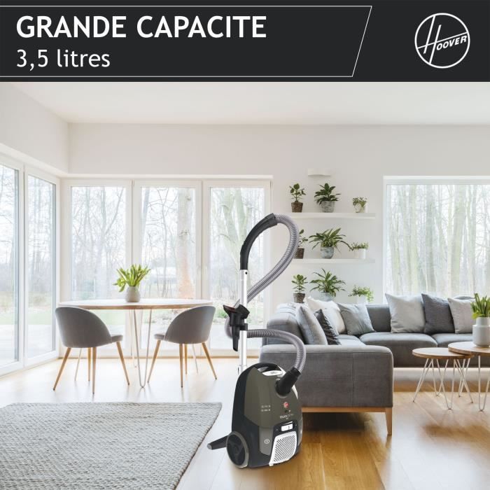 Aspirateur Traineau Sac - HOOVER Telios Extra TXL20PET - 700 W - 3,5 L - 69 dBA  - Spécial Animaux