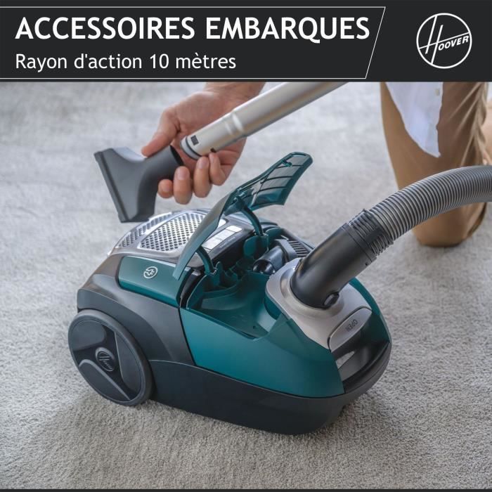 Aspirateur Traineau avec Sac - HOOVER - HE530ALG - 700 W - 4 L - 65 dBA - Spécial animaux et allergies