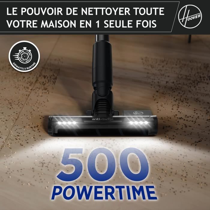 Aspirateur Balai sans Fil - HOOVER HF201P - Ultra-léger, Puissant 50AW, Turbobrosse Spécial Animaux, Technologie Ultra Compact x3