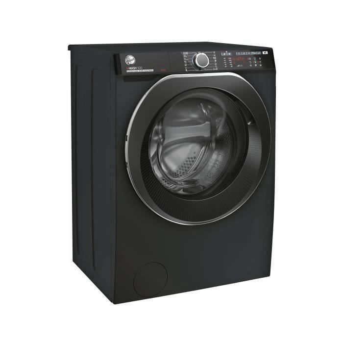 Lave-linge hublot HOOVER H-WASH 500 HWP49AMBCR/1-S - 9 kg - Induction - 1400 trs/min - Classe A - connecté - vapeur - Anthracite