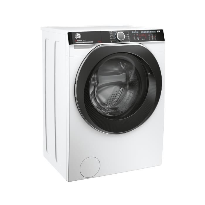 Lave-linge hublot HOOVER H-WASH 500 HWP 69AMBC/1-S - 9 kg - Connecté - Induction - Vapeur -  Classe A - 1600 trs/min - Blanc