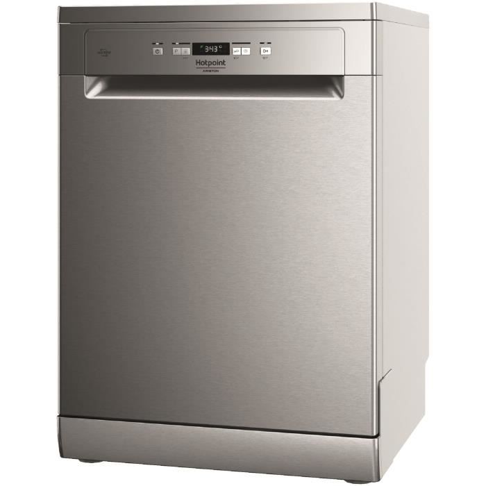 Lave-vaisselle pose libre HOTPOINT HFC3C26FX - 14 couverts - Induction - L60cm - 46dB - Gris