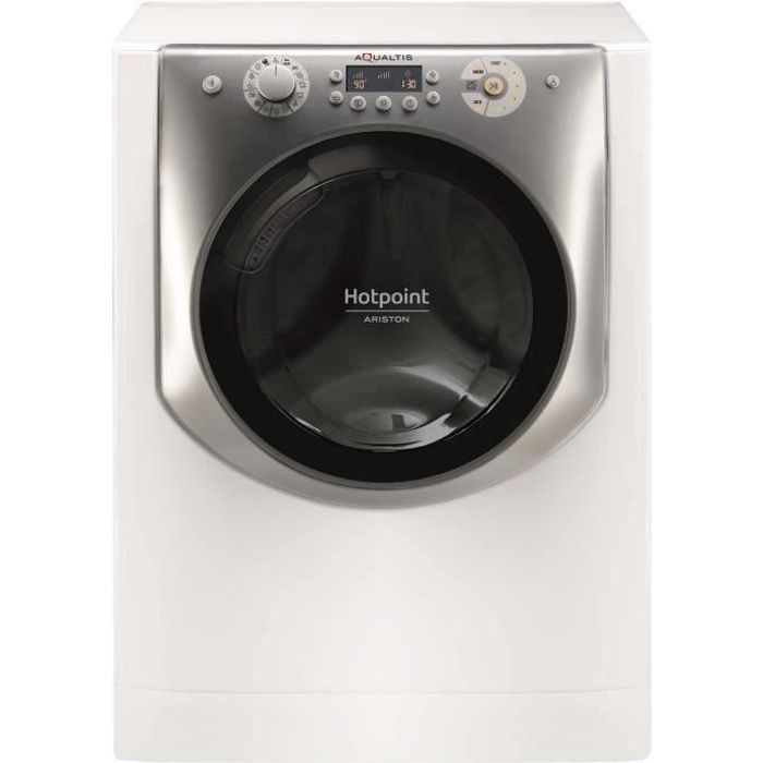 Lave-linge séchant HOTPOINT AQD972F697EUN Aqualtis - 9 / 7 kg - Induction - 1600 trs/min - Blanc