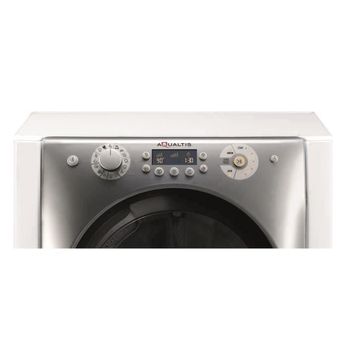 Lave-linge séchant HOTPOINT AQD972F697EUN Aqualtis - 9 / 7 kg - Induction - 1600 trs/min - Blanc