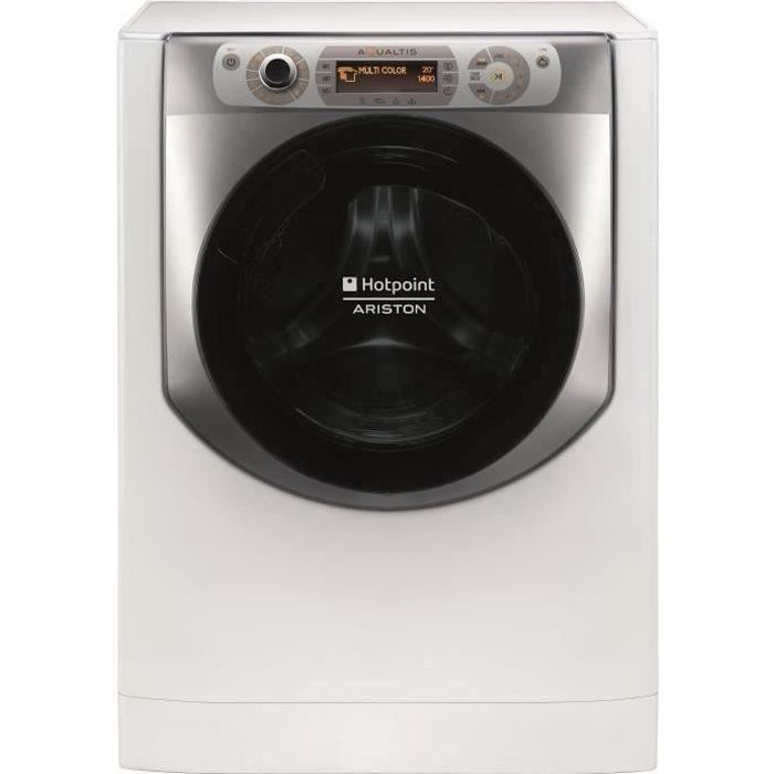 Lave-linge hublot HOTPOINT AQ114D497SDEUN Aqualtis - 11 kg - Induction - 1400 trs/min - Classe B - Blanc