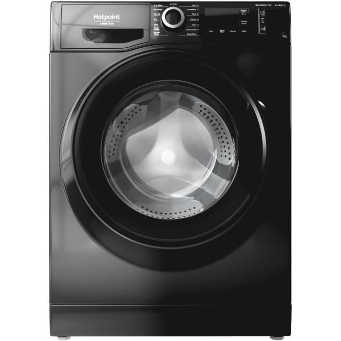 Lave-linge hublot HOTPOINT PNM11925FR Natis - 9 kg - Induction - L60cm - 1200 trs/min - Classe B - Noir