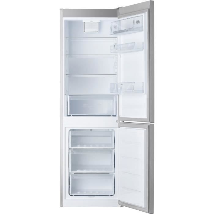 Réfrigérateur congélateur bas - HOTPOINT H8A2ES - 337 L (226L +111 L) - Froid brassé - Classe E - L69 cm x H 193,5 cm - silver