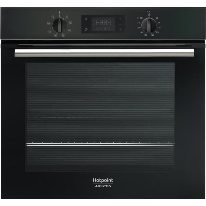 Four électrique encastrable Pyrolyse Chaleur tournante HOTPOINT FA2 540 P BL HA - Noir - 66L - Multifonction