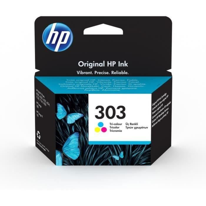 HP 303 Cartouche d'encre trois couleurs authentique (T6N01AE) pour HP Envy Photo 6220/6230/7130