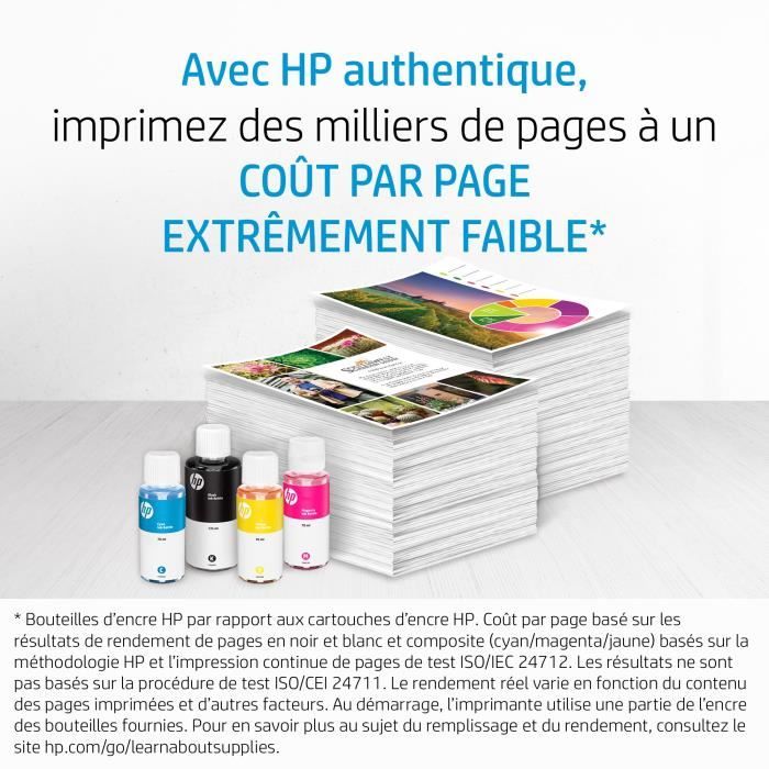 HP 31 Bouteille d'encre jaune authentique 70 mL (1VU28AE) pour HP Smart Tank 455/457/513/Plus 555/Plus 559/Plus 570/Plus 655