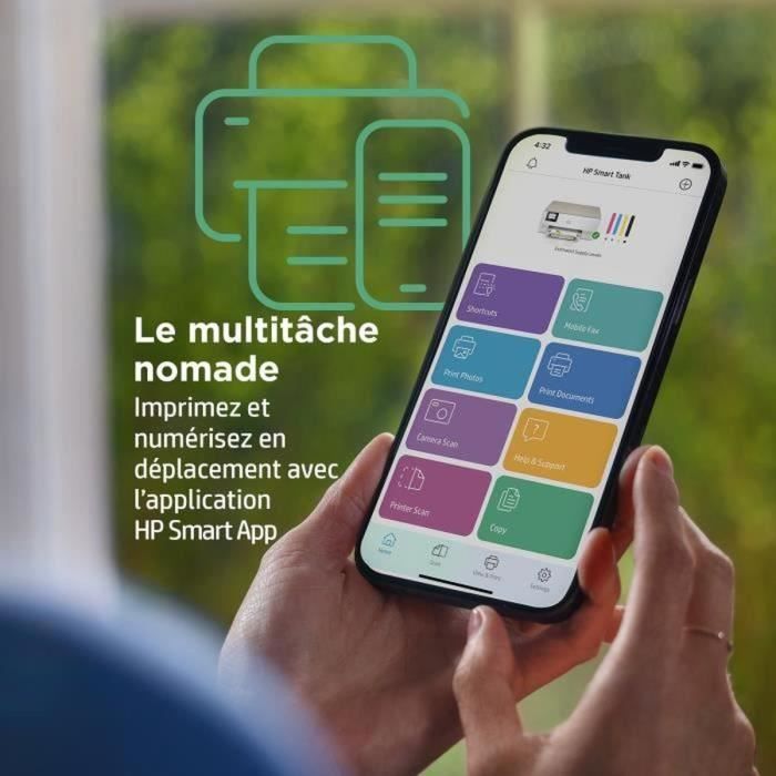 Imprimante tout-en-un HP Envy 6122e Jet d'encre couleur - Copie Scan - 3 mois d'Instant ink inclus avec HP+