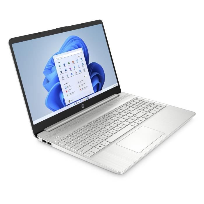 PC Portable HP 15s-eq2090nf - 15,6 FHD - Ryzen 7-5700U - RAM 16Go - Stockage 512Go SSD - Windows 11 - AZERTY