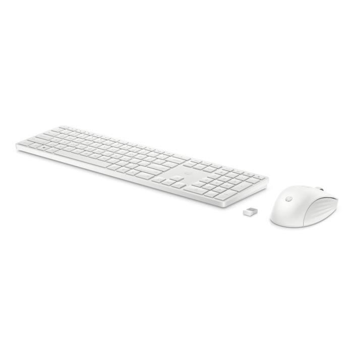 Ensemble Clavier Souris sans fil HP 650 - AZERTY - Blanc