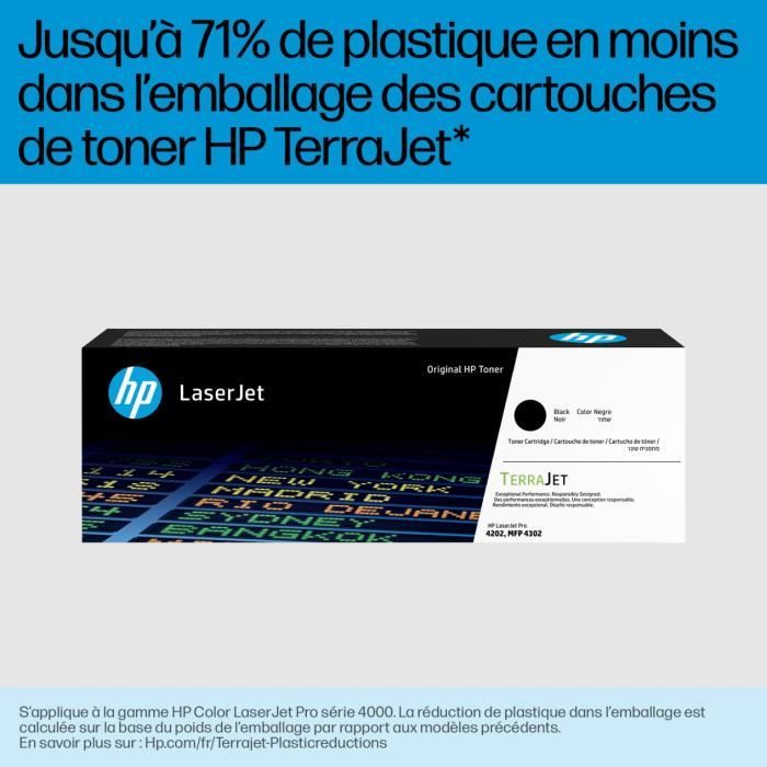 Cartouche de Toner HP 220A Cyan Authentique (W2201A) pour HP LaserJet Pro 4202 / 4302