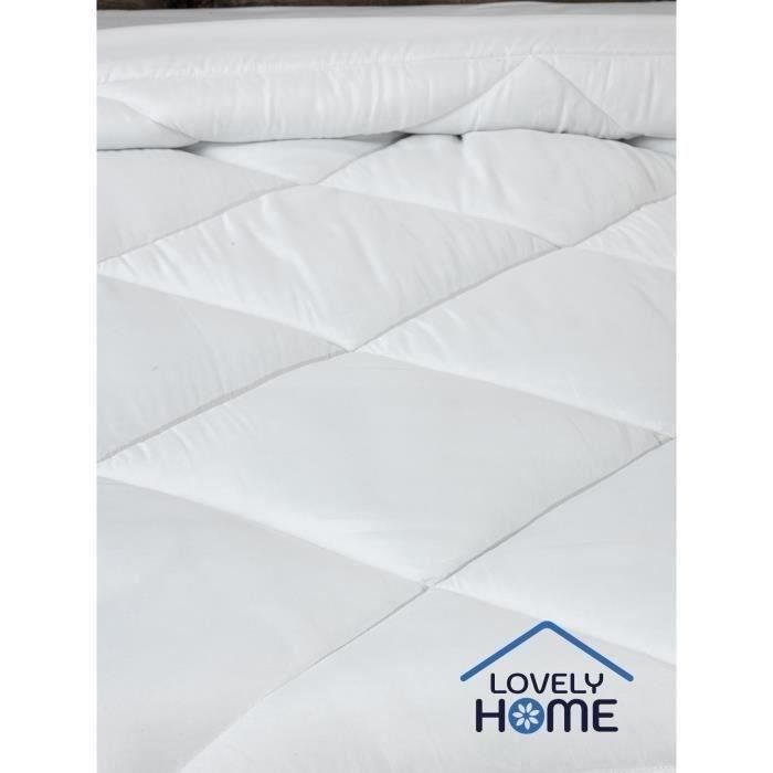 Couette tempérée 350gr/m² anti-Acariens LOVELY HOME - 140 x 200 cm - Blanc