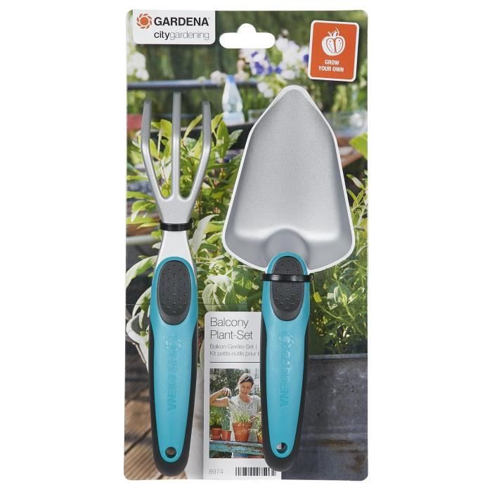 Kit de jardinage GARDENA - Griffe a fleur et transplantoir - Garantie 25 ans