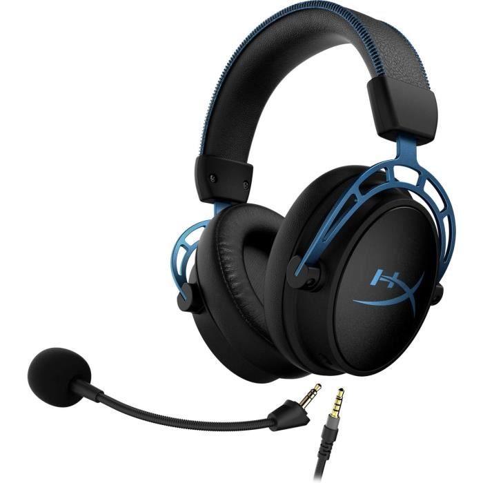 Casque Gamer Filaire - HyperX Cloud Alpha S - pour PC & console - Noir/Bleu