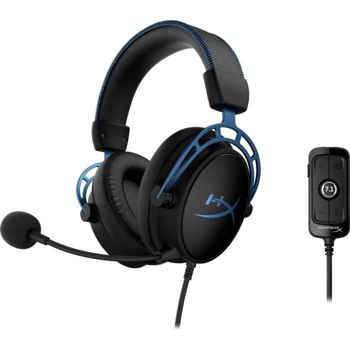 Casque Gamer Filaire - HyperX Cloud Alpha S - pour PC & console - Noir/Bleu