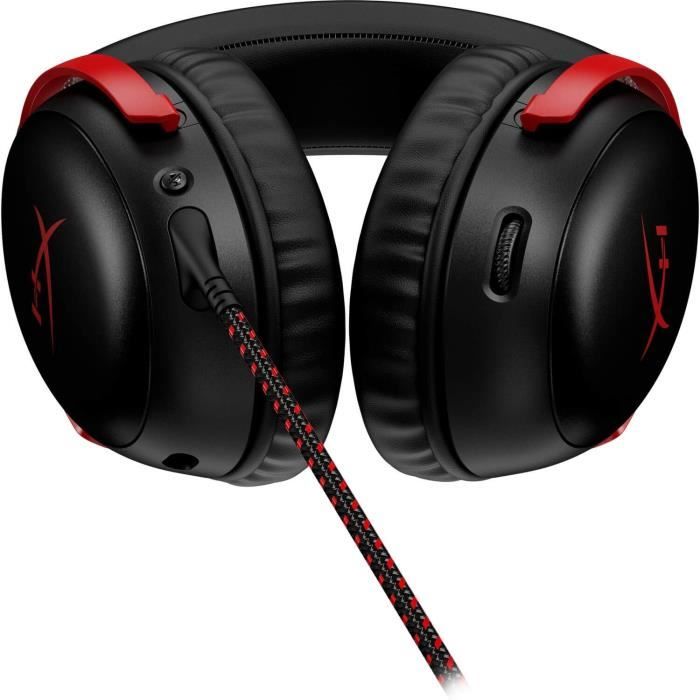 Casque Gamer Filaire - HyperX Cloud III - pour PC & console - Noir/Rouge