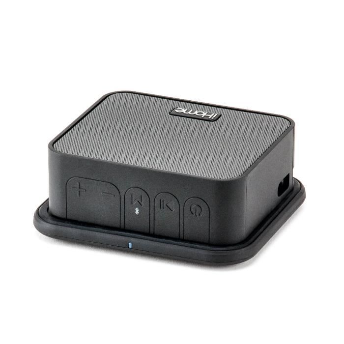 IHOME IBTW88 - Enceinte Bluetooth avec chargeur a induction - 4W - Waterproof - 6h d'autonomie - Noir