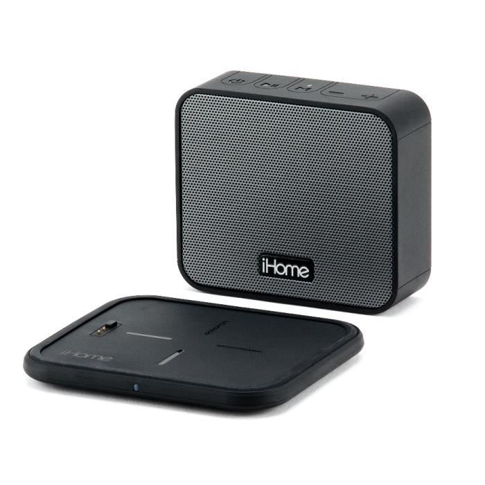 IHOME IBTW88 - Enceinte Bluetooth avec chargeur a induction - 4W - Waterproof - 6h d'autonomie - Noir