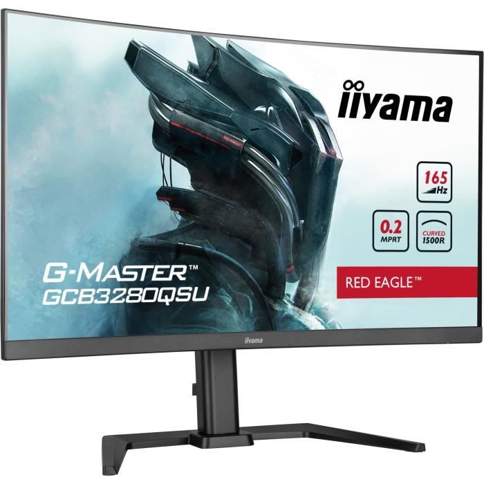 Ecran PC Gamer - IIYAMA - G-Master Red Eagle - GCB3280QSU-B1 - 32 WQHD - 0,4ms - 165Hz - HDMI / DisplayPort - FreeSync premium