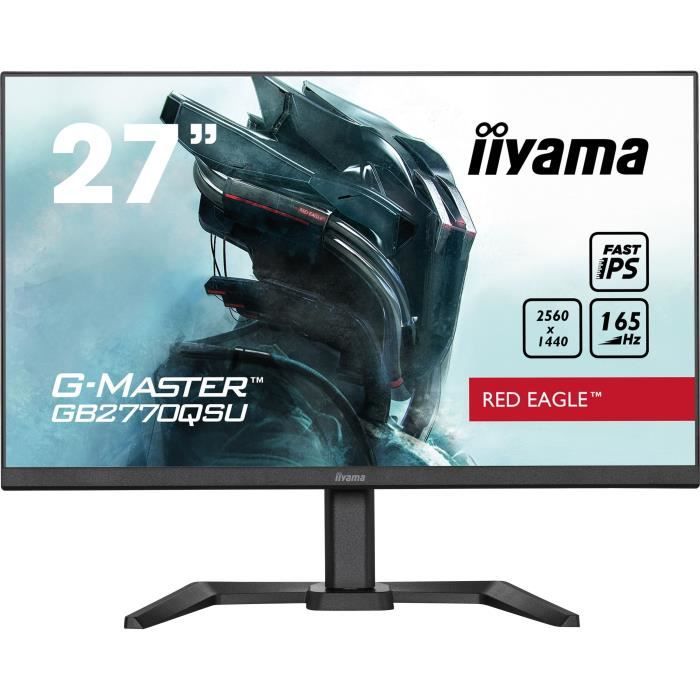 Ecran PC Gamer - IIYAMA G-Master Red Eagle GB2770QSU-B5 - 27 WQHD - Dalle IPS - 0.5ms - 165Hz - HDMI / DisplayPort / USB -