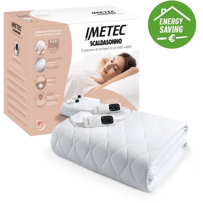 Surmatelas Chauffant - Imetec - 2 Places Adapto Maxi, 195x165 cm - 6 Températures - Tissu Hypoallergénique - Température Constante