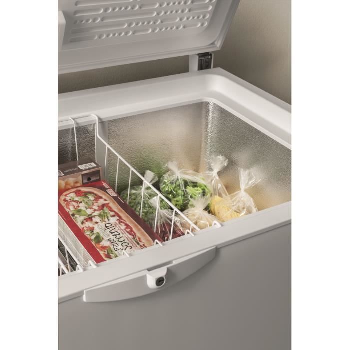 Congélateur coffre - INDESIT OS2A450HFR - 437L - Classe E - L 140,5 cm x H 91,6 cm - blanc