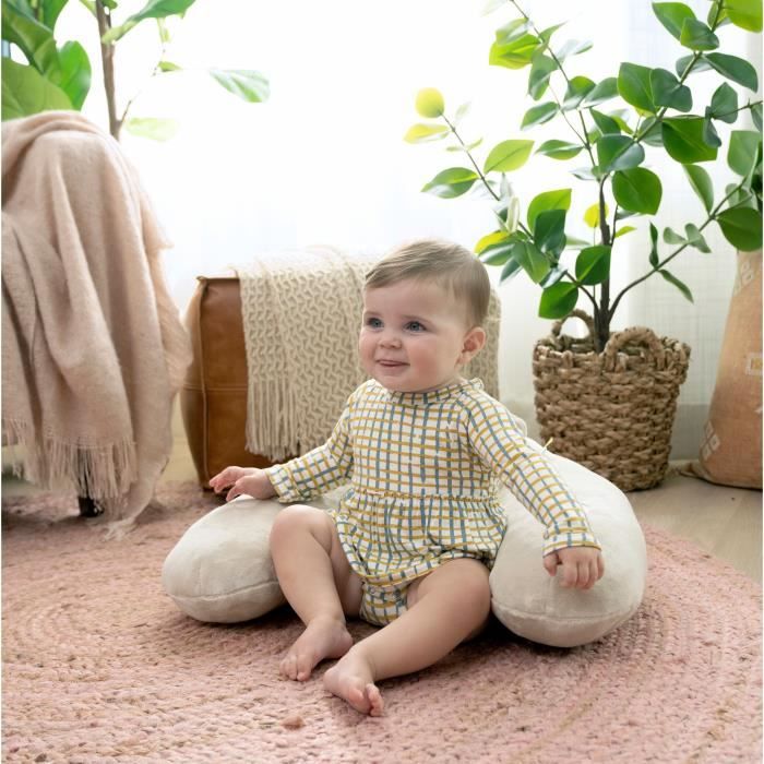 INGENUITY Tapis d'éveil 4 en 1 Petit Ourson, Coussin de support pour apprentissage de la position assise