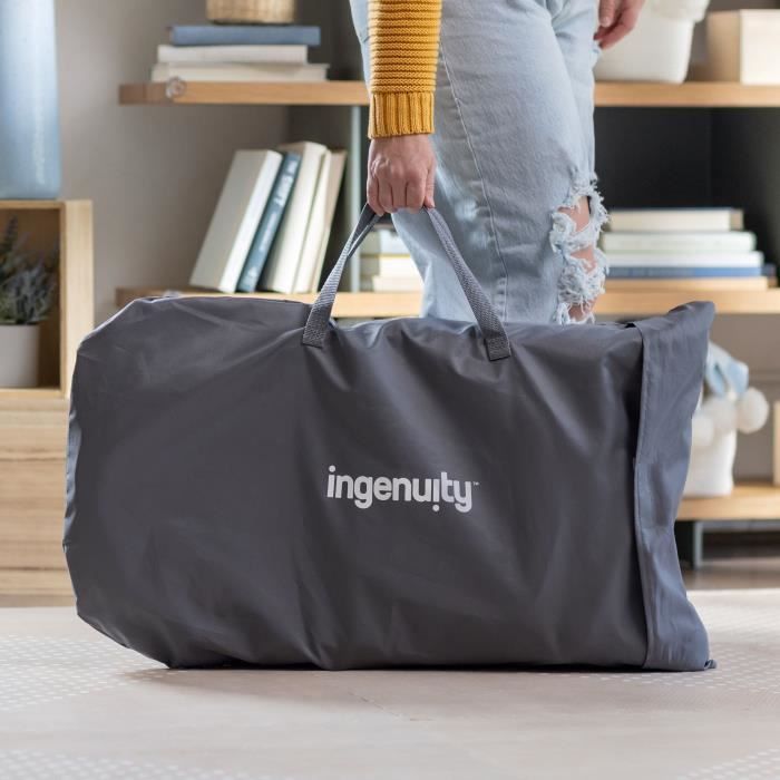 INGENUITY Transat massage ventre - Parker, Position fixe ou a bascule, Pliage ultra-compact avec sac de rangement fourni