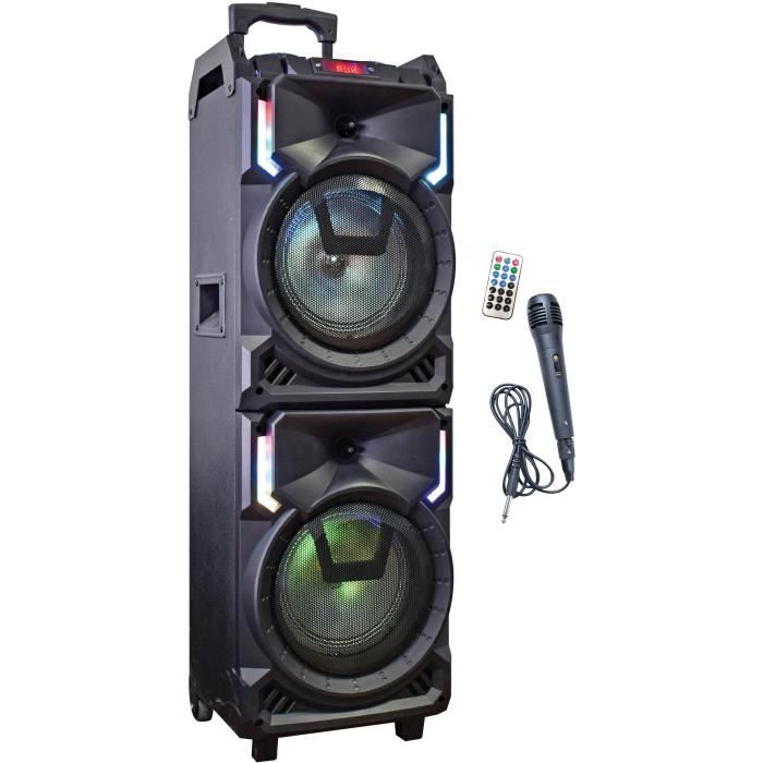 INOVALLEY  MS01XXL Enceinte Nomade Karaoke Trolley - bluetooth - 800W