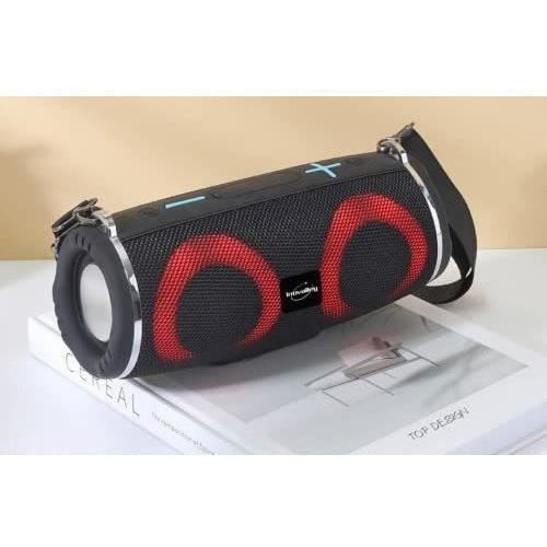 Enceinte portable lumineuse Bluetooth - Inovalley - HP207-BTH - 20 Watts - Mains-libres - Noir