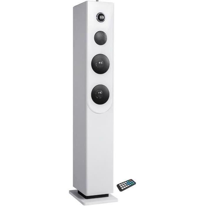 Tour de son Bluetooth INOVALLEY HP33-CD - Lecteur CD - Haut-parleurs 100 Watts - Blanc