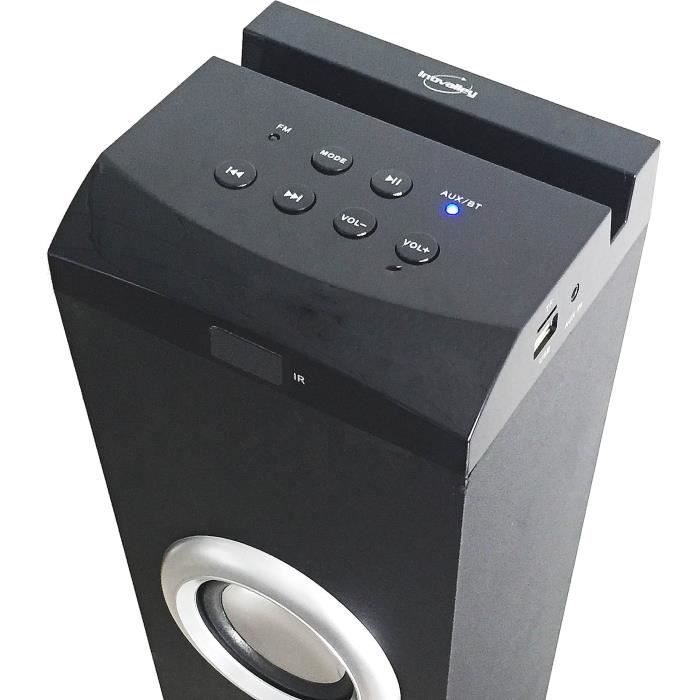 Tour de son Bluetooth INOVALLEY HP41-BTH - 2 x 30 Watts - Radio FM - USB - Carte micro SD - Entrée AUX-IN - Noir