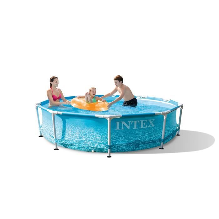 Kit Piscine hors sol tubulaire INTEX - Metal Frame - 305 x 76 cm - Ronde (Livrée avec pompe et 2 cartouches) - 28208NP