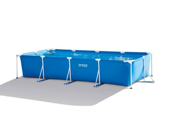 Kit Piscine hors sol tubulaire INTEX - Metal Frame - 450 x 220 x 84 cm - Rectangulaire (Livrée avec une pompe) - 28274FR