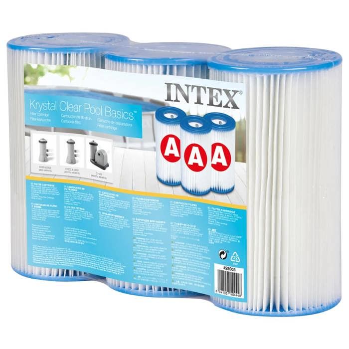 Cartouche de filtration Intex, Dacron Type A 200x110mm Lot de 3 cartouches