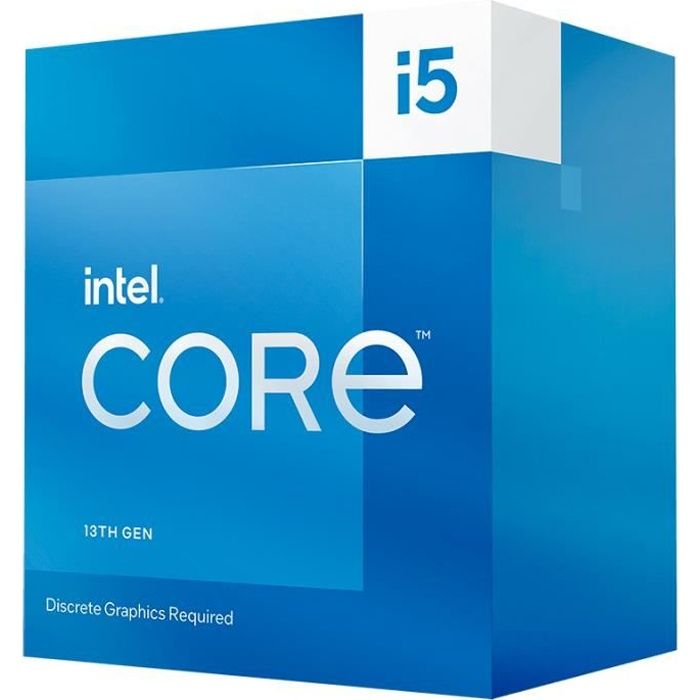 Processeur Intel Core i5-13400F - INTEL - 2.5 GHz / 4.6 GHz - 10 coeurs - 20 Mo de cache